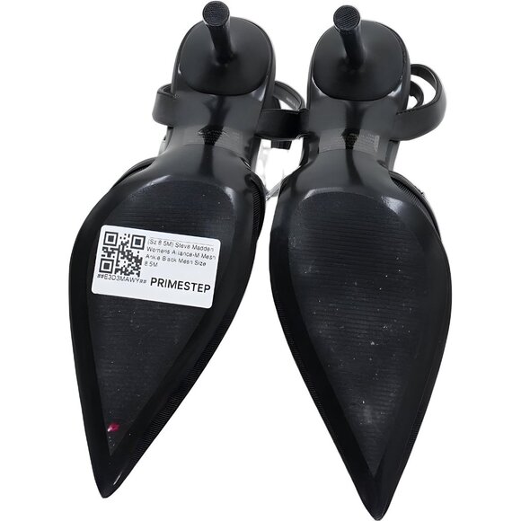 Steve Madden Alliance-M Black Mesh Slingback Pointed Toe Heels Women's US 8.5M - Picture 6 of 6